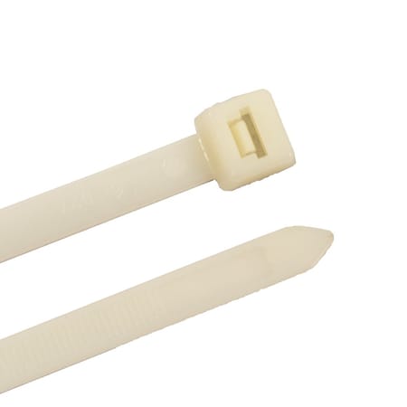 Forney Cable Tie, 48 in L, 15 in Max Bundle Dia., Natural, Nylon 6/6, 175 lb Strength, 10 PK 62089